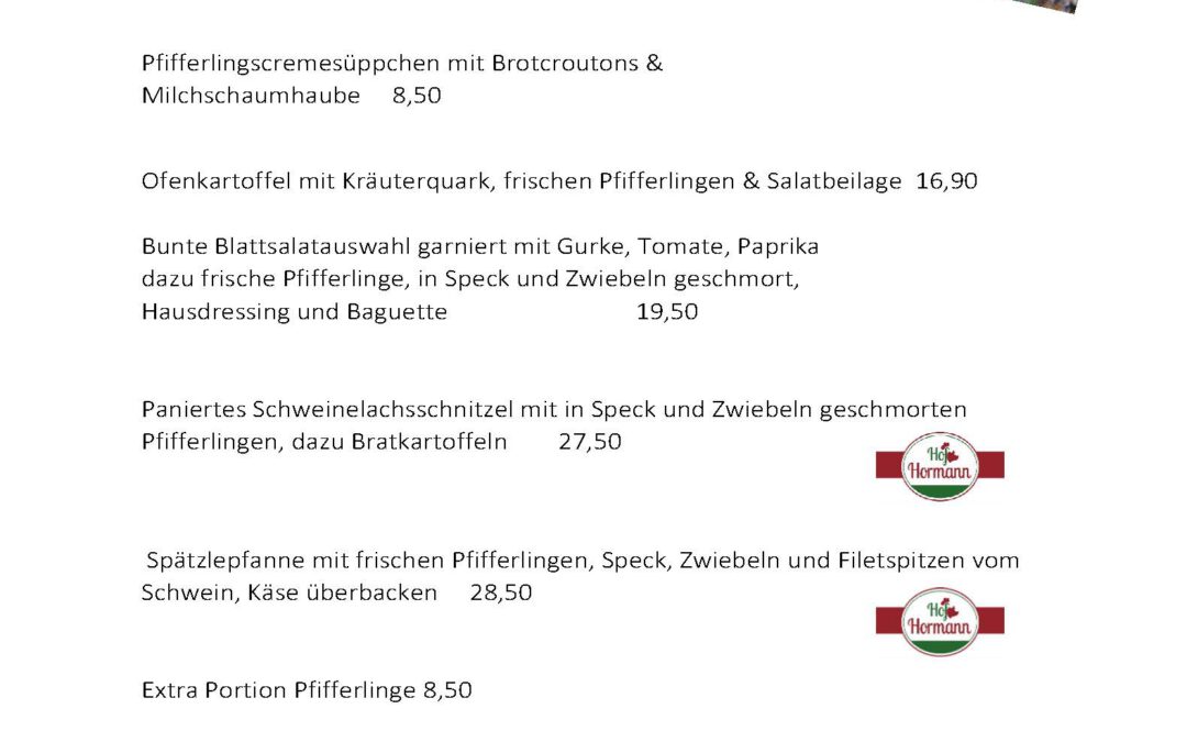 Pfifferlingswochen 2025